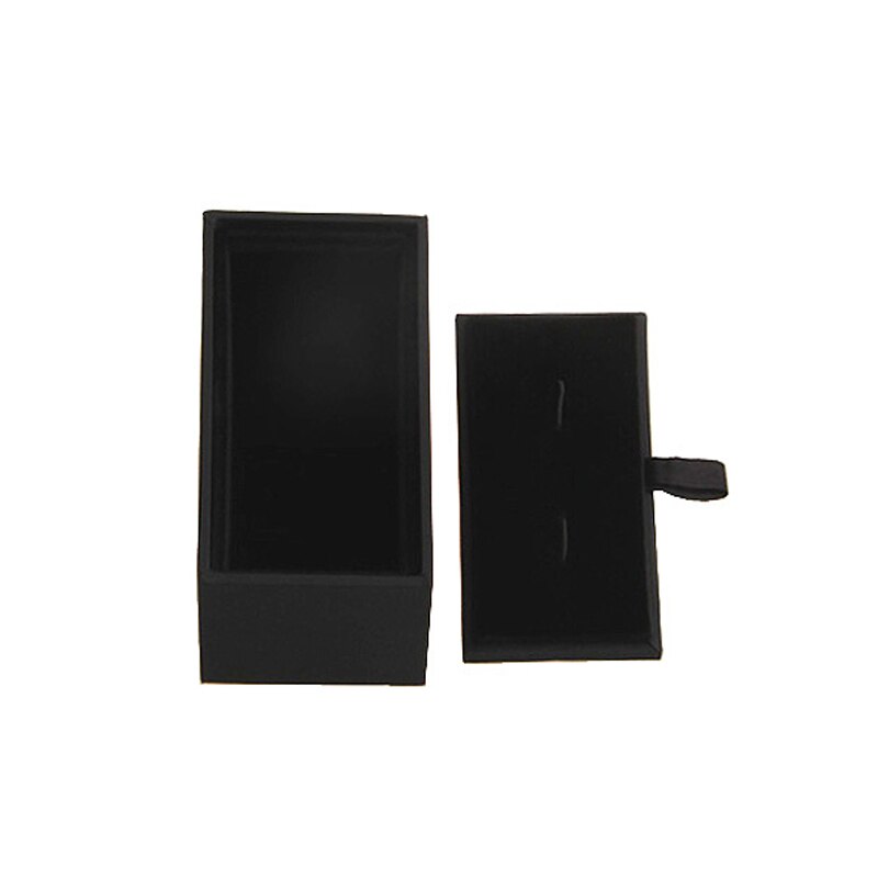 Caja de para gemelos, 1 par, caja de joyería negra, marrón, , cajas de almacenamiento de embalaje, bandeja de exhibición de joyería, contenedor: CTB007 box only
