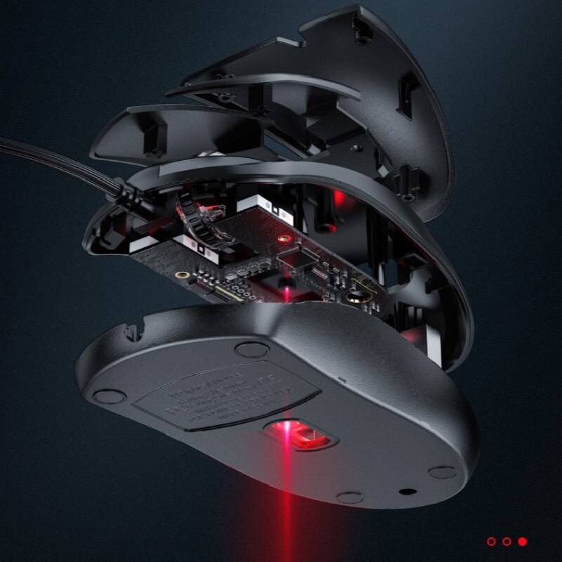 Wired Mute USB Home Silent Office Desktop and Notebook Computer Business Durable Sensitive Pure Black E-Sports Game Mouse