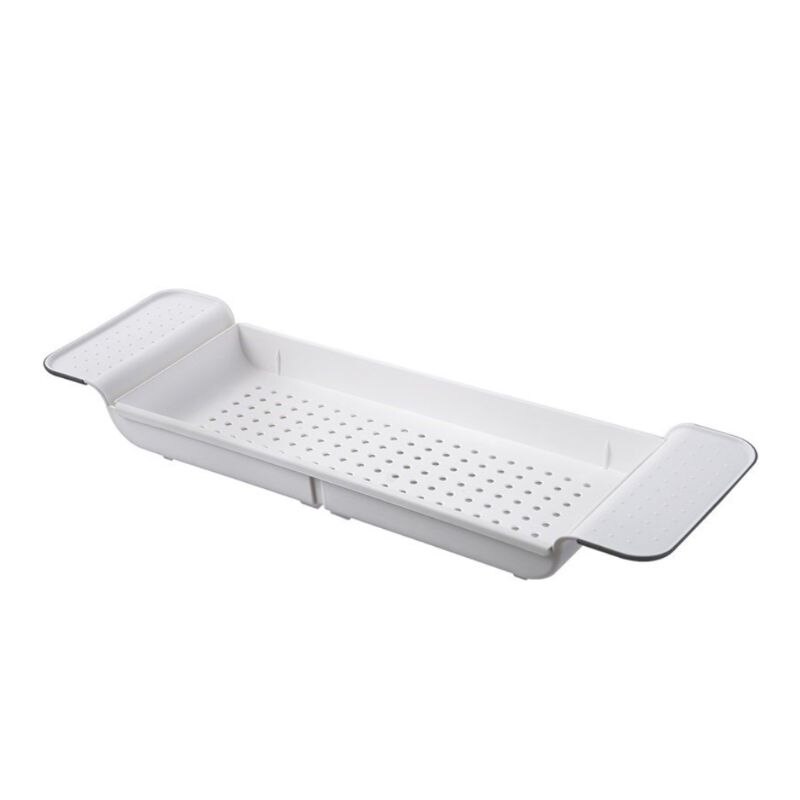 Étagère de baignoire, caddie de douche, support extensible, plateau de rangement au-dessus du bain, organisateur multifonctionnel pour salle de bain douche X4YD