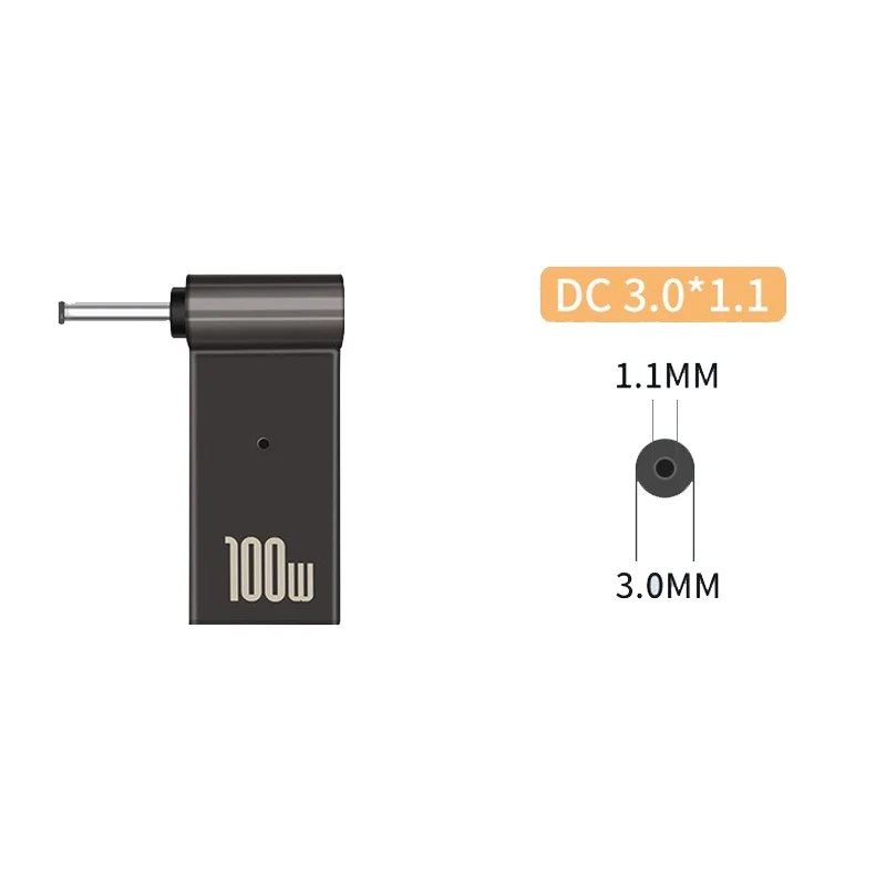 ​100W USB Type C Fast Charging Adapter Plug Connector Universal USB C Laptop Charger Converter for Dell Asus Hp Acer Lenovo: Orange