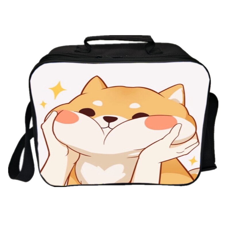 Kawaii Cute Shiba Inu Lunch Bag Picnic Insulation Bag Men Women Boys Girls Tote Cooler Beautiful Portable Lunch Box: 5