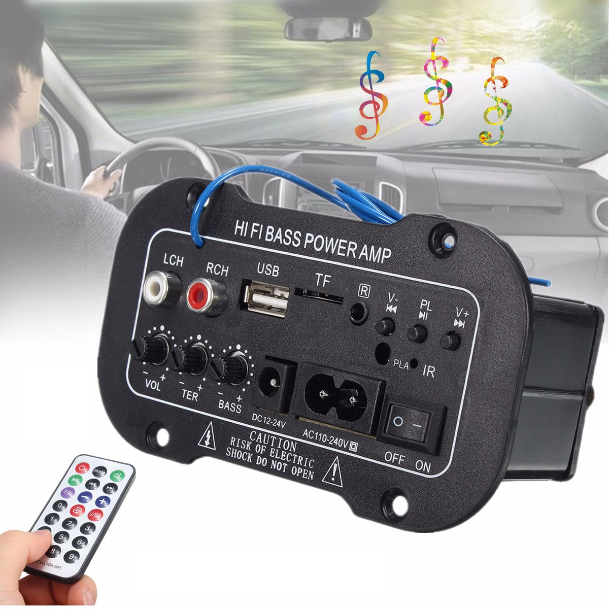 220 v Mini Bluetooth Hi-Fi Bass Auto Versterker AMP Voor Auto Motorfiets Thuis Stereo Amplificador doen carro