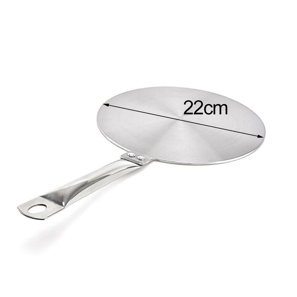 Roestvrijstalen inductiekookplaat warmtewisselaar plaat adapter diffuser converter voor gas/elektrisch/fornuis thuis keukengereedschap: 22cm