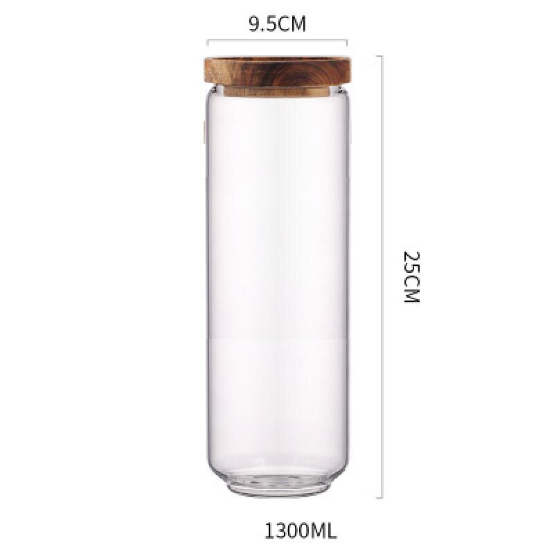Bouteilles de rangement en verre avec couvercle | Bocal de rangement des aliments pour la cuisine, bocaux à épices maçon, boîte de rangement des bonbons, boîte de rangement pour la cuisine: D  1300ml