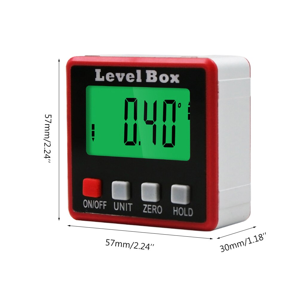 Digital Protractor Inclinometer Level Box Angle Finder Bevel Box w/ Magnet Base