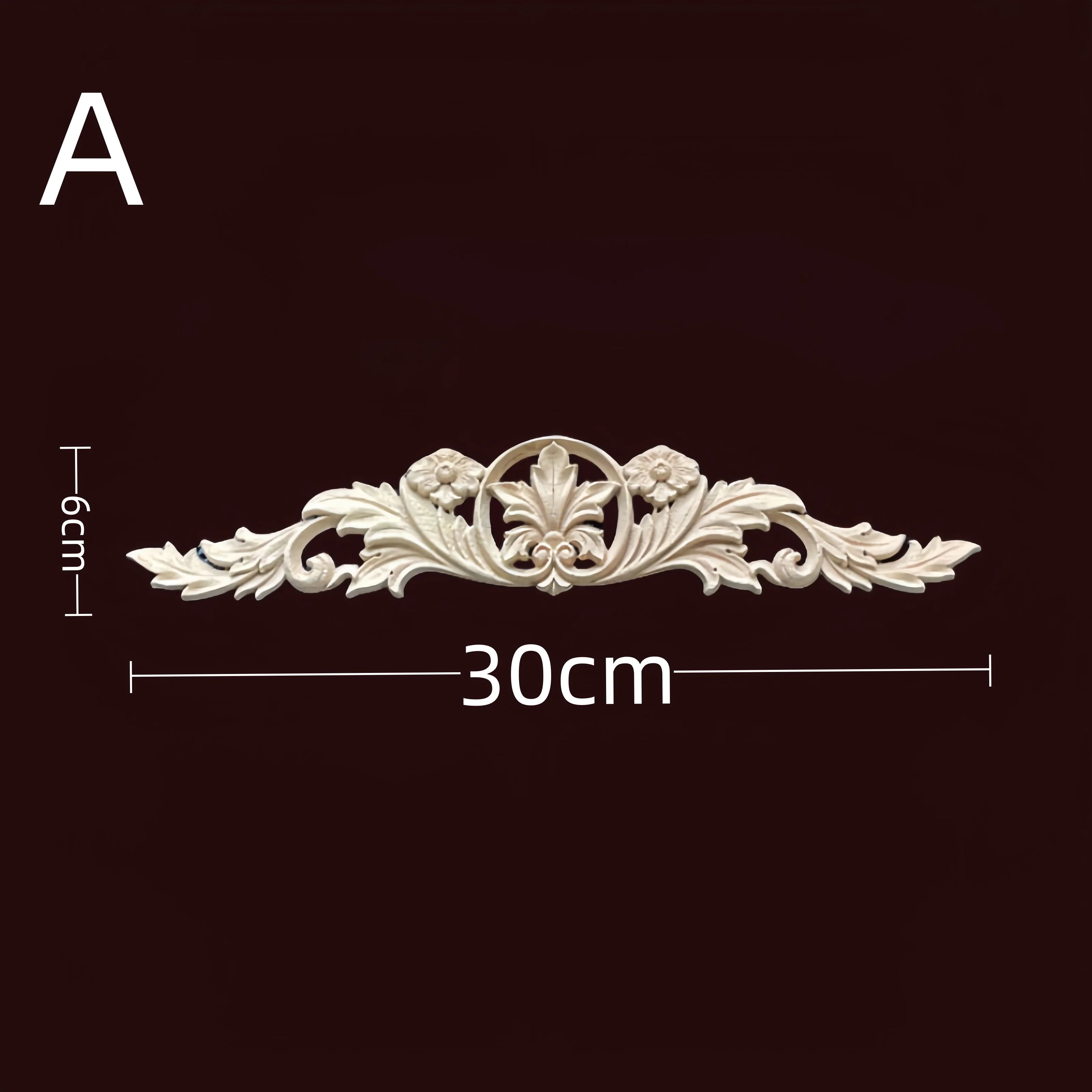 Europese stijl massief houtsnijwerk sticker decoratie achtergrond muur wijnkast opbouw hoofdeinde bloem lintel meubels: Default Title