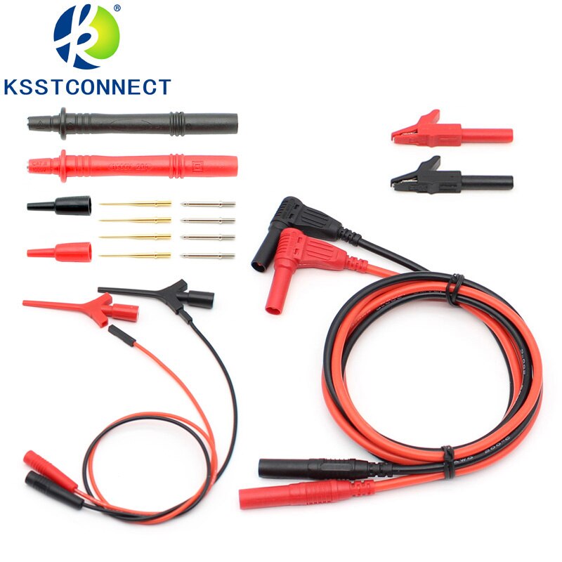 Test Lead Kit Kits 4 Mm Banana Plug Alligator Clip Meetsnoeren & Vervangbare Multimeter Probe Probes Test Haak