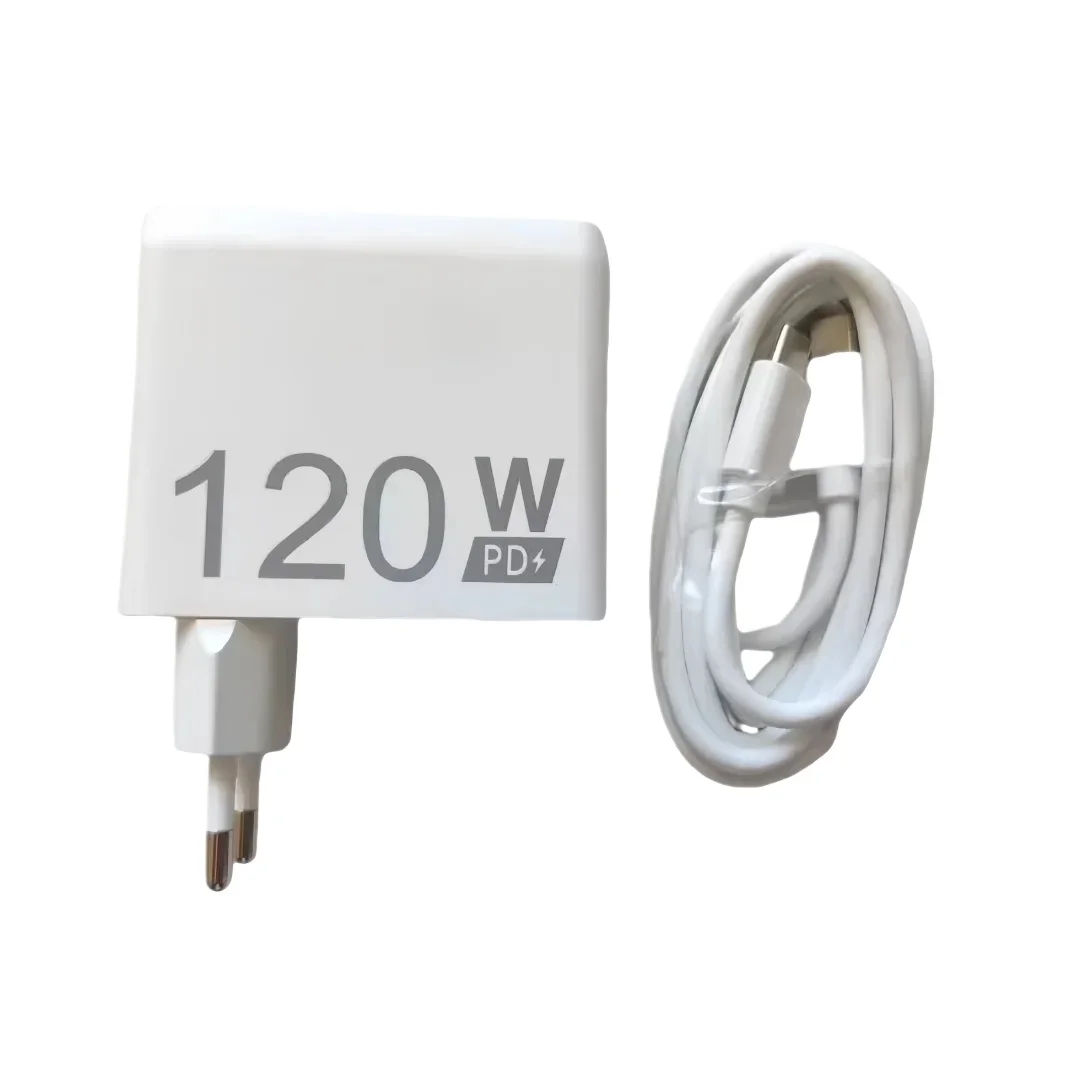 Original Essential Charger 120 W Set für 8849 Unihertz Tank 3/3 Pro: EU-Stecker-Adapter und Typ-C-Kabel