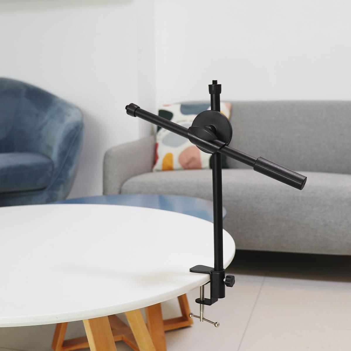 Microphone Stand Mic Stand Desk Microphone Bracket Phone Tripod Boom Arm Adjustable 3/8 1/4 Inch Screw Live Equipments