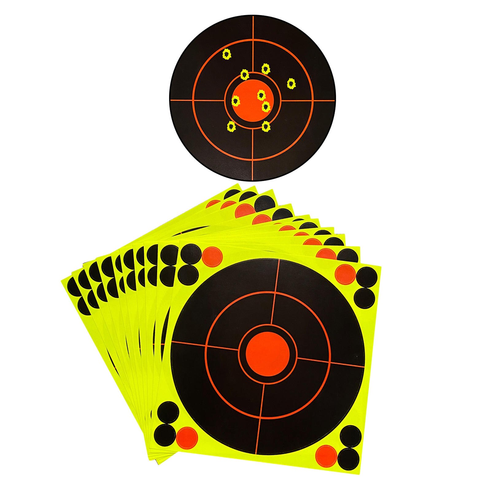 10x Paper Target Splatter Targets Aim Practicing Stickers Supplies