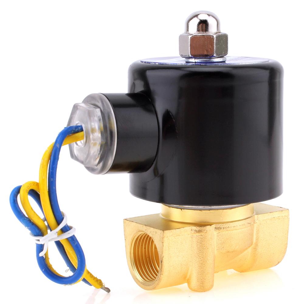 Magnetventil 12v/24v/110v/220v elektrisk ventil messing normalt lukket luftmagnet 1/4 " 3/8 " 1/2 " 3/4 " 1 " til vandolie gas