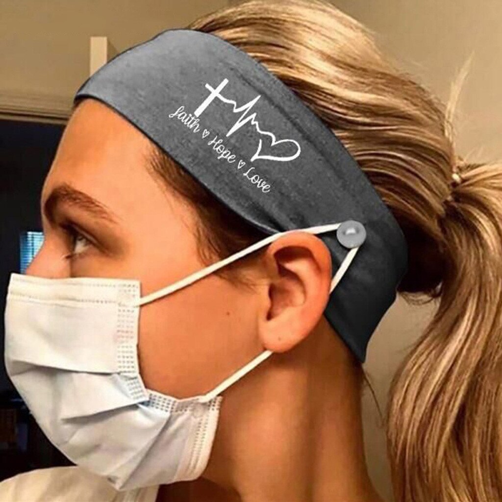 Haarband Mode Effen Haarband Dames Yoga Sport Brief Hoofdband Met Knop Yoga Workout Running Tulband Haar Accessoires
