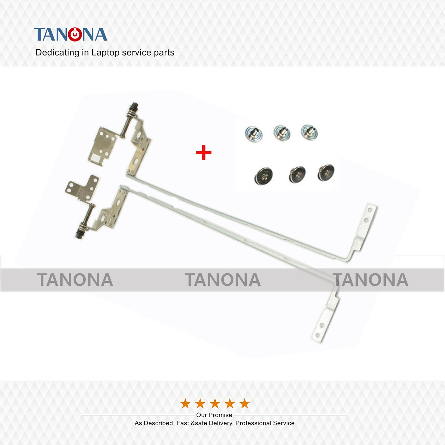 LCD Screen Hinges Kit for Lenovo Ideapad 320-15 330-15 - Left & Right Set with Screws