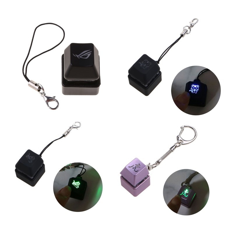 1 pc rgb led interruptor de teclado mecânico chaveiro acender retroiluminado para teclado interruptores kit testador