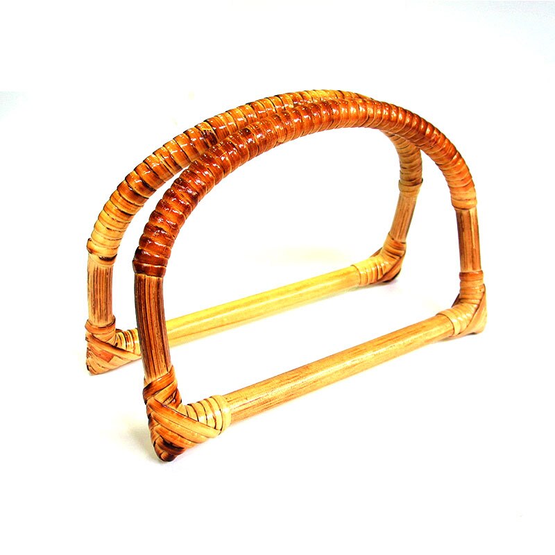 1pc d form hängare typ trä bambu handtag för handgjord handväska diy väska handväska ram tillverkning väska hängare väska delar tillbehör