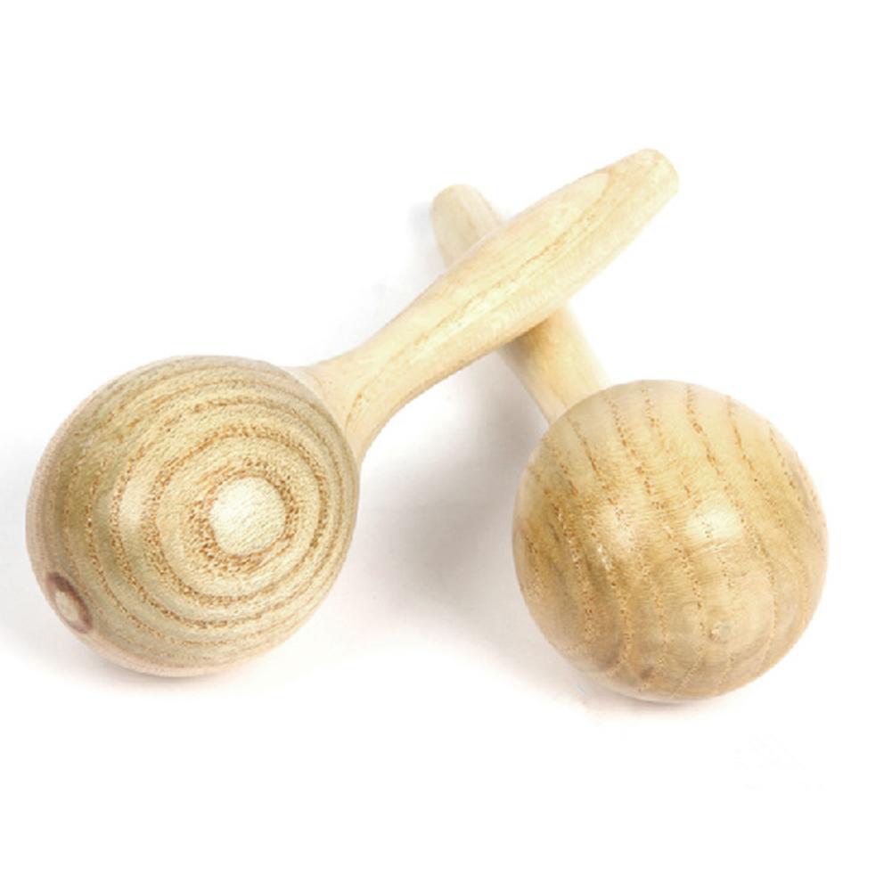 2 st trä maracas skaller sand hammare slagverk instrument musikalisk barnleksak
