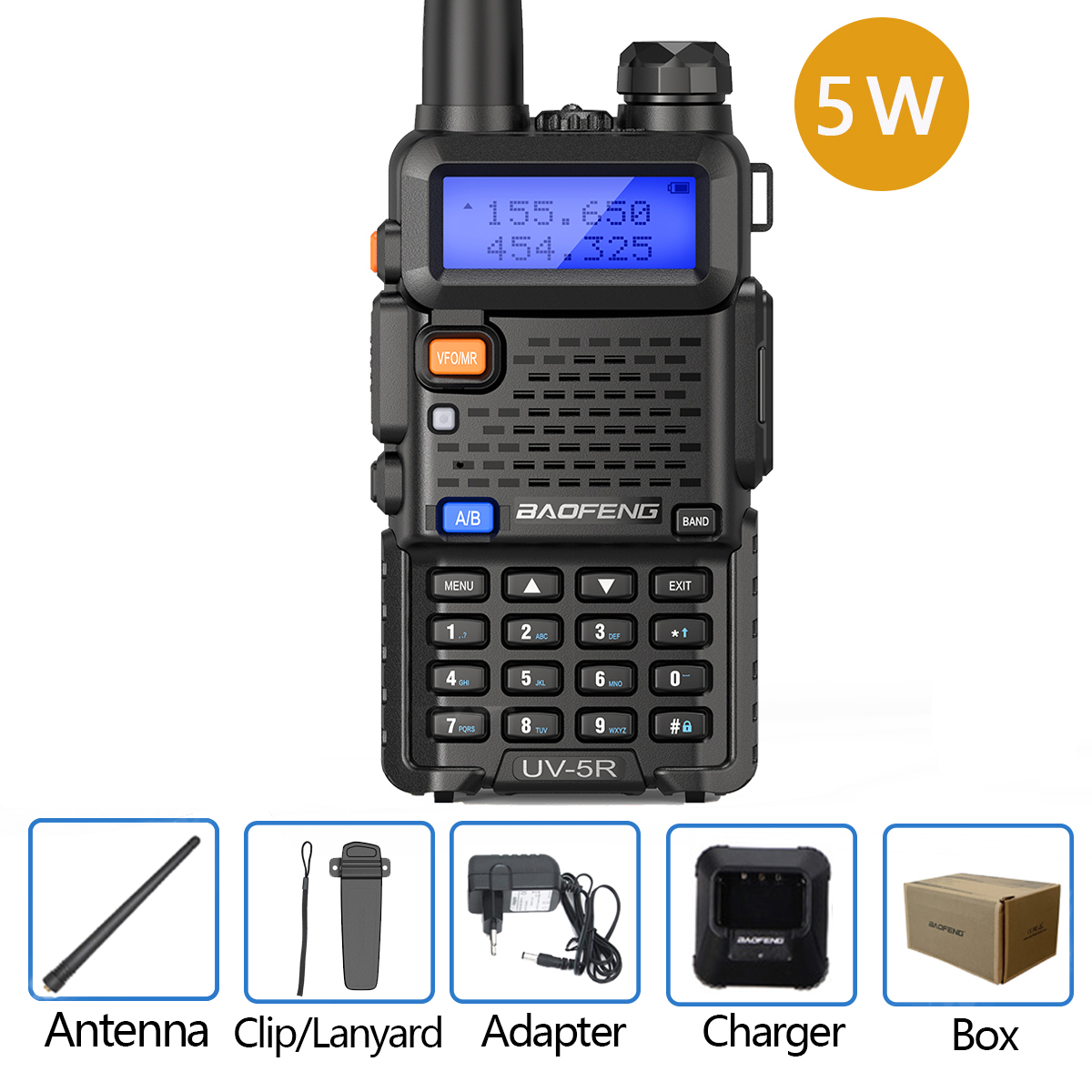 Baofeng Walkie Talkie UV 5R 5W 8W Dual Band Ham Two Way Radio Vhf Uhf FM Radio Handheld Transceiver Jagd 16KM: Camo / American