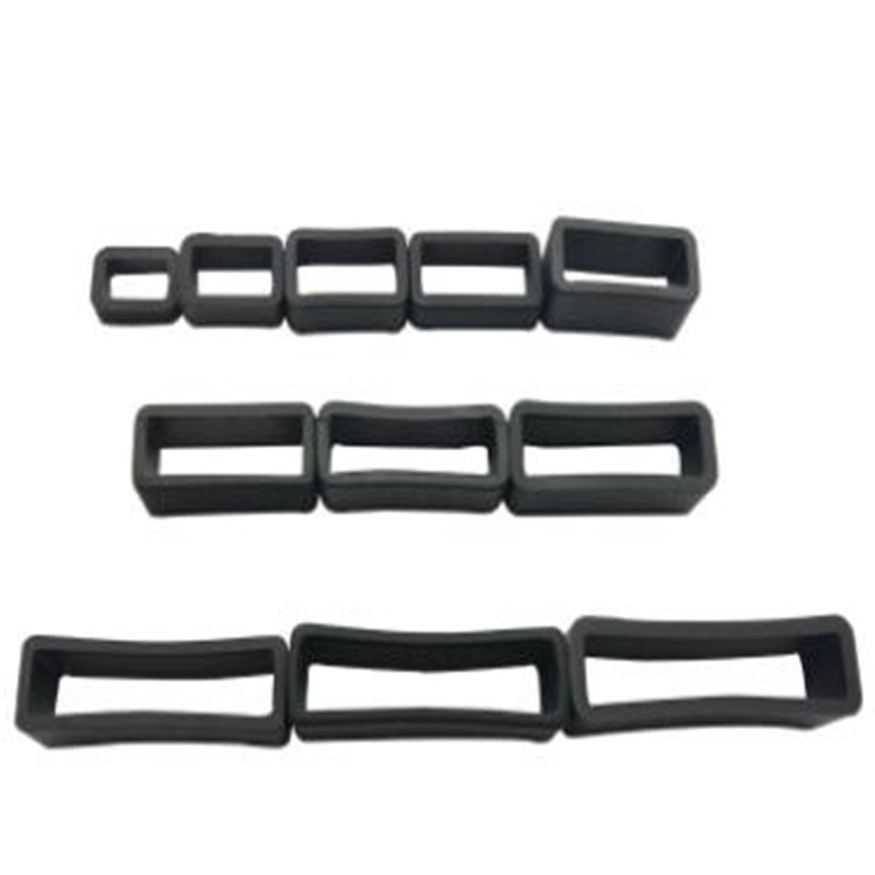 4 pièce/ensemble PVC montre bracelet de retenue boucle cerceau noir retenue boucle titulaire montre bracelet accessoires 10/12/14/16/18/20/22/24/26/28mm