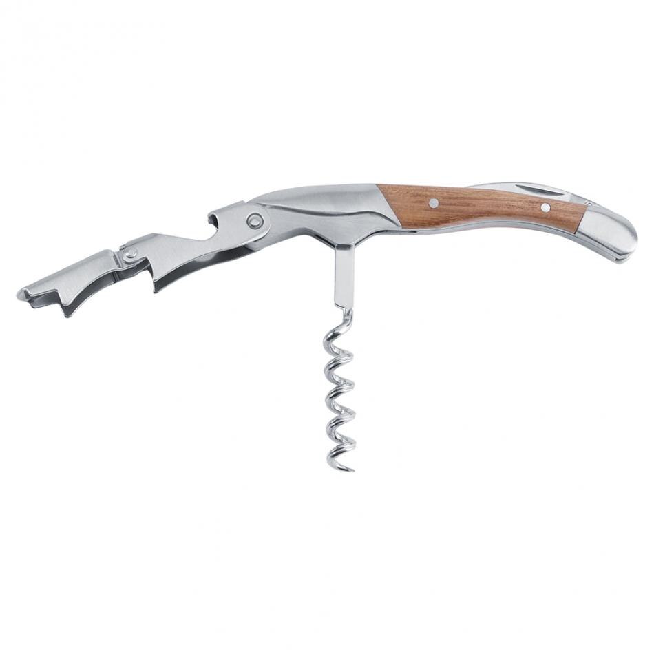 Professionele Wijn Opener Met Houten Handvat Corking Wijn Flessen Schroef Kurkentrekker Wijn Opener Jar Blikopener Bar Accessoires