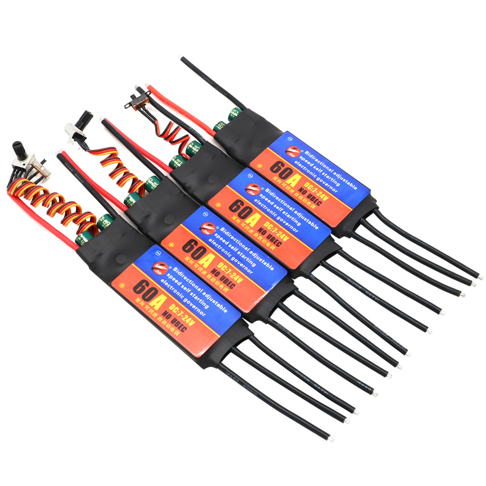 ZMR 2-6S 30A 60A ESC controlador de velocidad de regulación eléctrica sin escobillas de arranque automático bidireccional ESC para herramientas de bricolaje