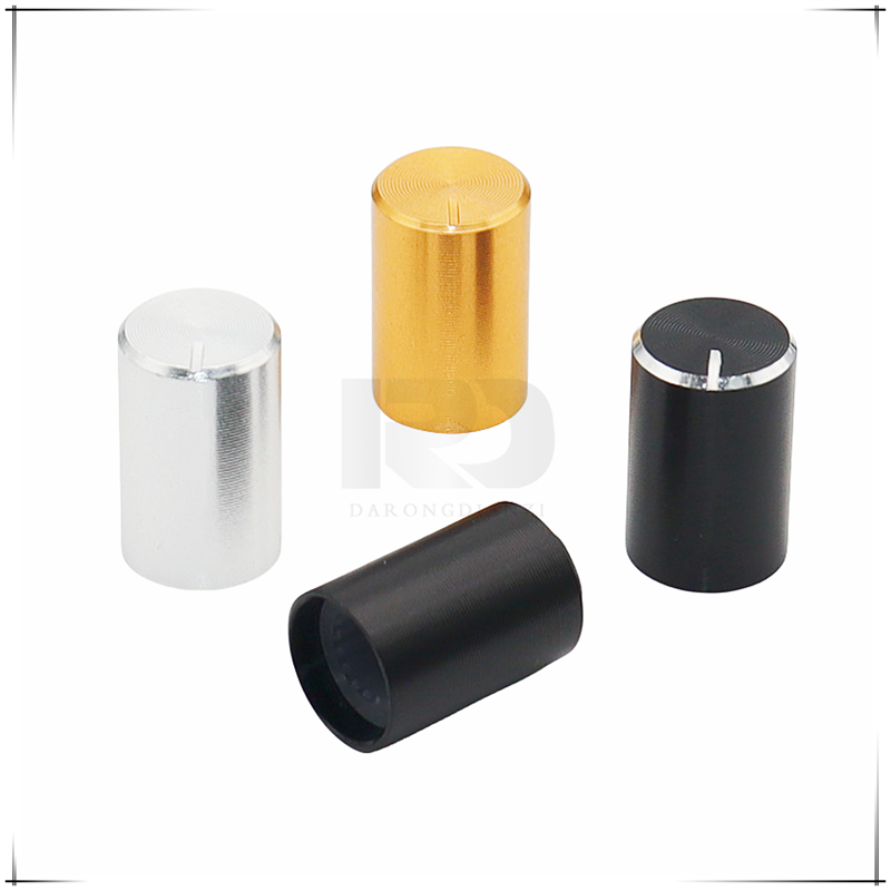 5 Stuks 10 × 15Mm Aluminium Knop Potentiometer Knop Versterker Volume Metalen Instelknop Bloemvormig Binnengat 6Mm
