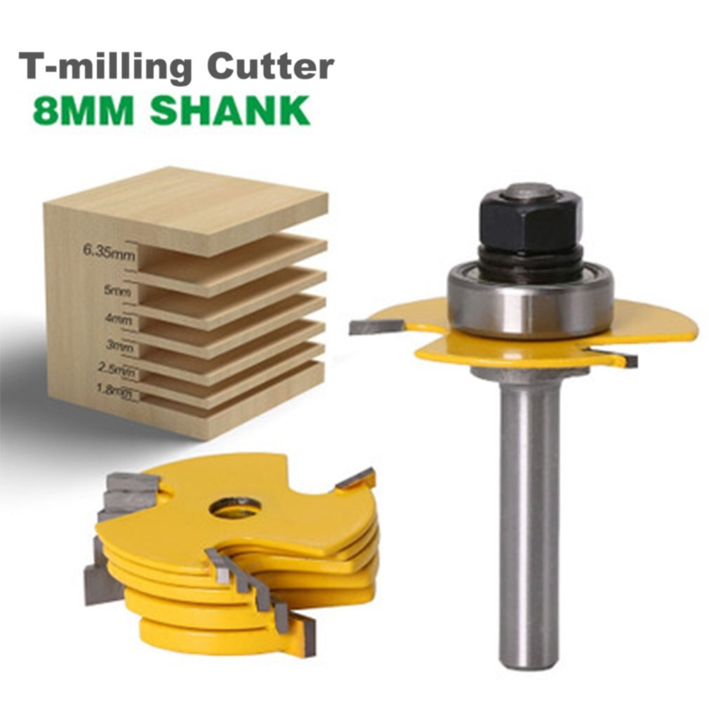 Frees Router Bits 2 Stuks 8Mm Schacht Frees Router Bit Set Tong & Gr... – Vicedeal