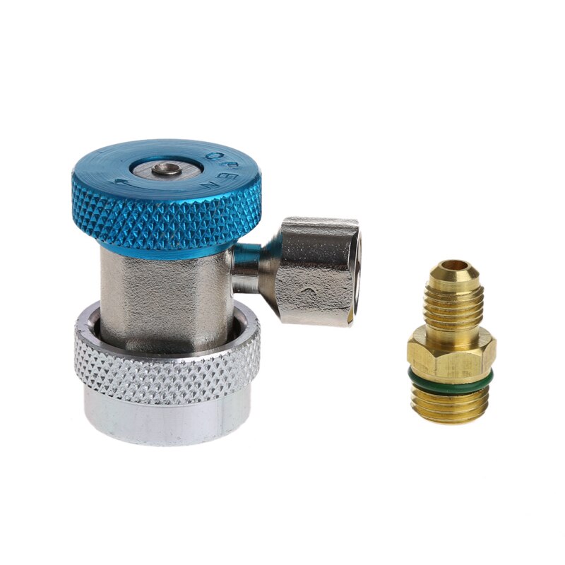 2 stuks auto freon  r134a h/l snelkoppeling adapters airconditioning koelmiddel verstelbare airco spruitstukmeter