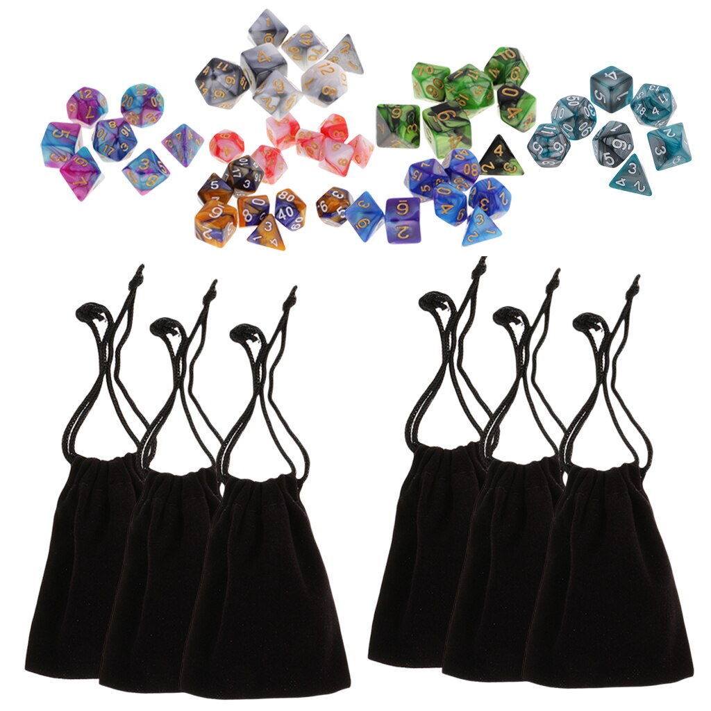 49 Stuks Polyhedral Dobbelstenen Twee Kleuren 16Mm Voor Table Games