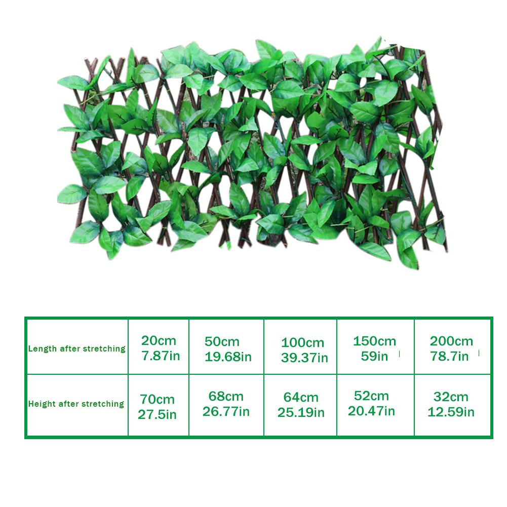 Expandable Faux Privacy Fence Expanding Trellis Fence Retractable Fence Artificial Garden Plant Fence Privacy Screen: height 70cm