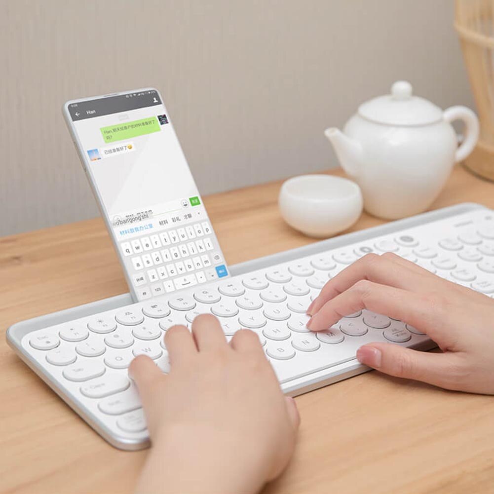 Xiaomi Youpin Miiiw 120 klucz Bluetooth 2.4G Pc bezprzewodowy przenośny tablet numer telefonu klawiatura podwójny-tryb klawiatura robić gier Ipad