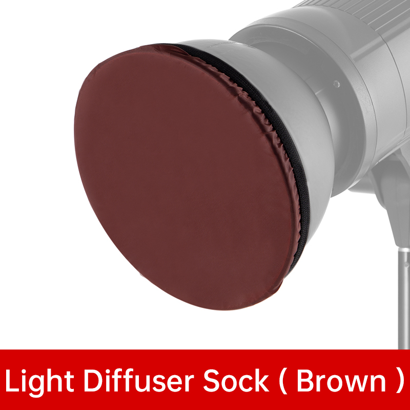 Chaussette diffuseur de lumière douce, 7 pouces, 180mm, 6 couleurs, filtre en tissu pour montage Bowens, réflecteur Standard, diffuseur, plat d'ombre, grille en nid d'abeille: Orange