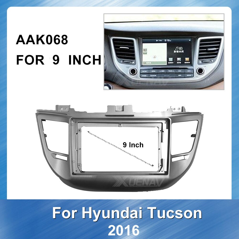 Marco de DVD doble Din de 10 pulgadas para HYUNDAI Tucson , Panel de instalación, adaptador de reacondicionamiento, Canbus, Kit de embellecedor de salpicadero de coche