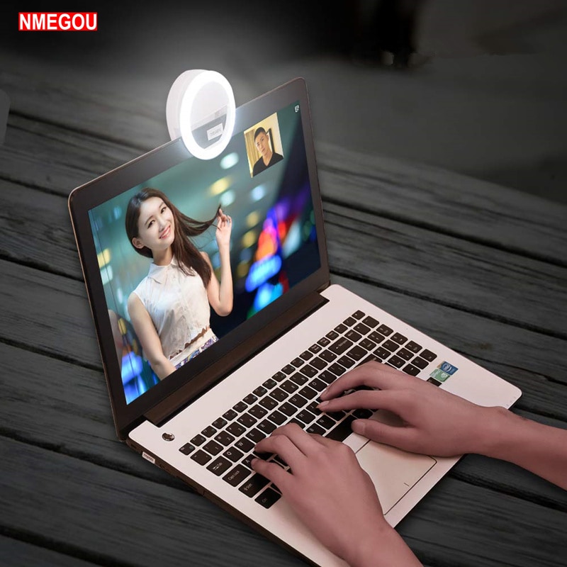 Portable Selfie Flash Led Camera Photography Ring Light Laptop Stand for Macbook Air Pro Notebook Holder Support Accessories