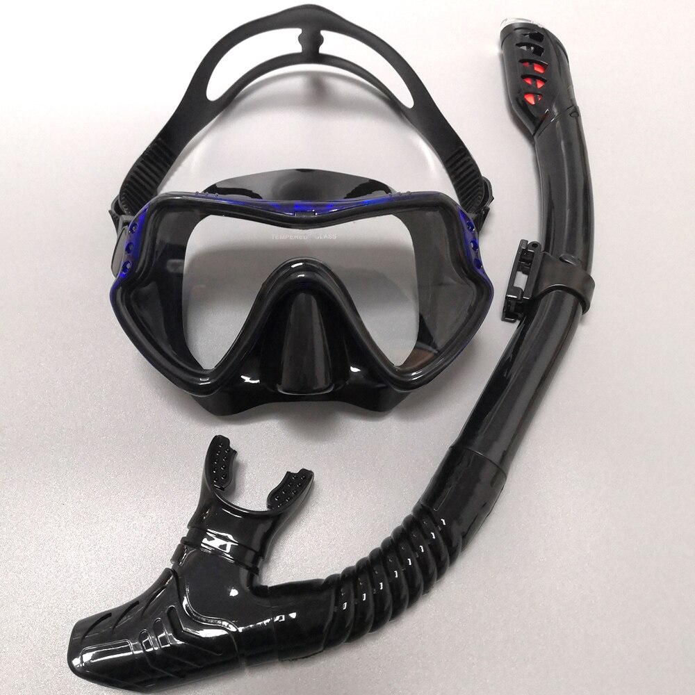 Snorkel Set Scuba Diving Mask Set Anti Leak Dry Top Snorkel Gear Kit Panoramic Silicone Anti Fog Goggle For Swimming Snorkeling: J