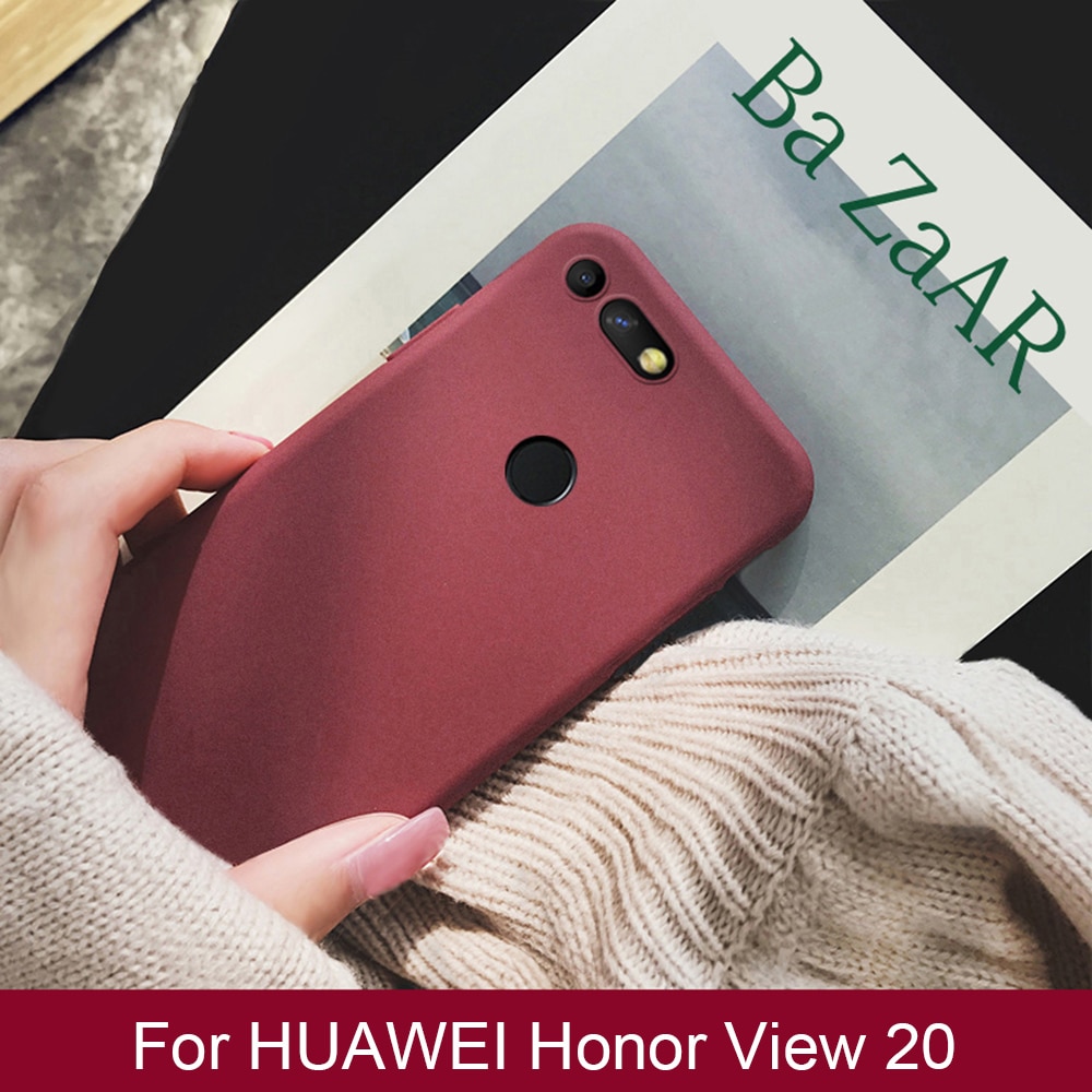 LECAYEE matt schlicht Farbe fallen für Honor Ansicht 20 Huawei Honor V20 Anti-klopfen Silikon Weiche Telefon fallen Abdeckung reifen Charme verrotten