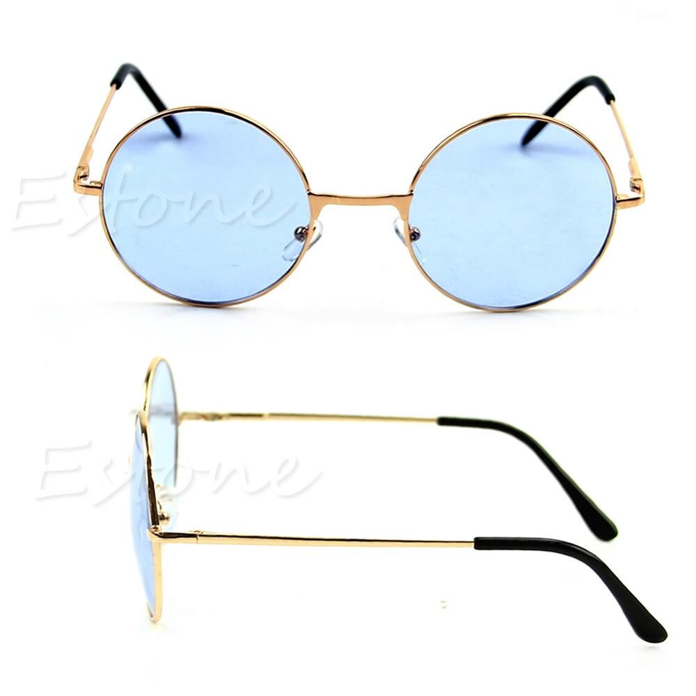 Naiset vintage värikkäät linssit aurinkolasit silmälasit muovikehykset lasit retro pyöreät lasit oculos de sol: 1