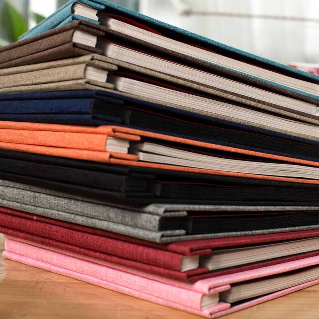 Cloth Cover Self-stick Photo Album Handmade DIY Scrapbook Home Anniversary Picture Album