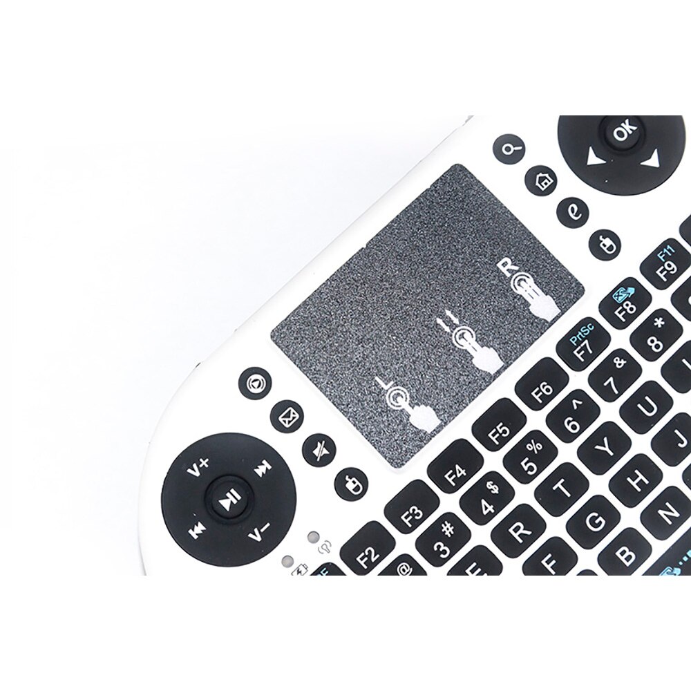 original i8 2.4G mini wireless English lithium rechargeable battery keyboard Air Mouse and Touchpad for android tv box PC Laptop