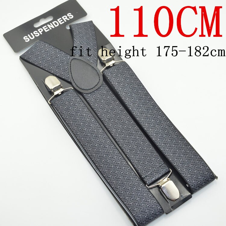 120 cm heren Unisex Clip-op Bretels Elastische 3.5 cm Breed zwart blackground s11 groter Bretels Y-terug Jarretel & Retail: 110CM