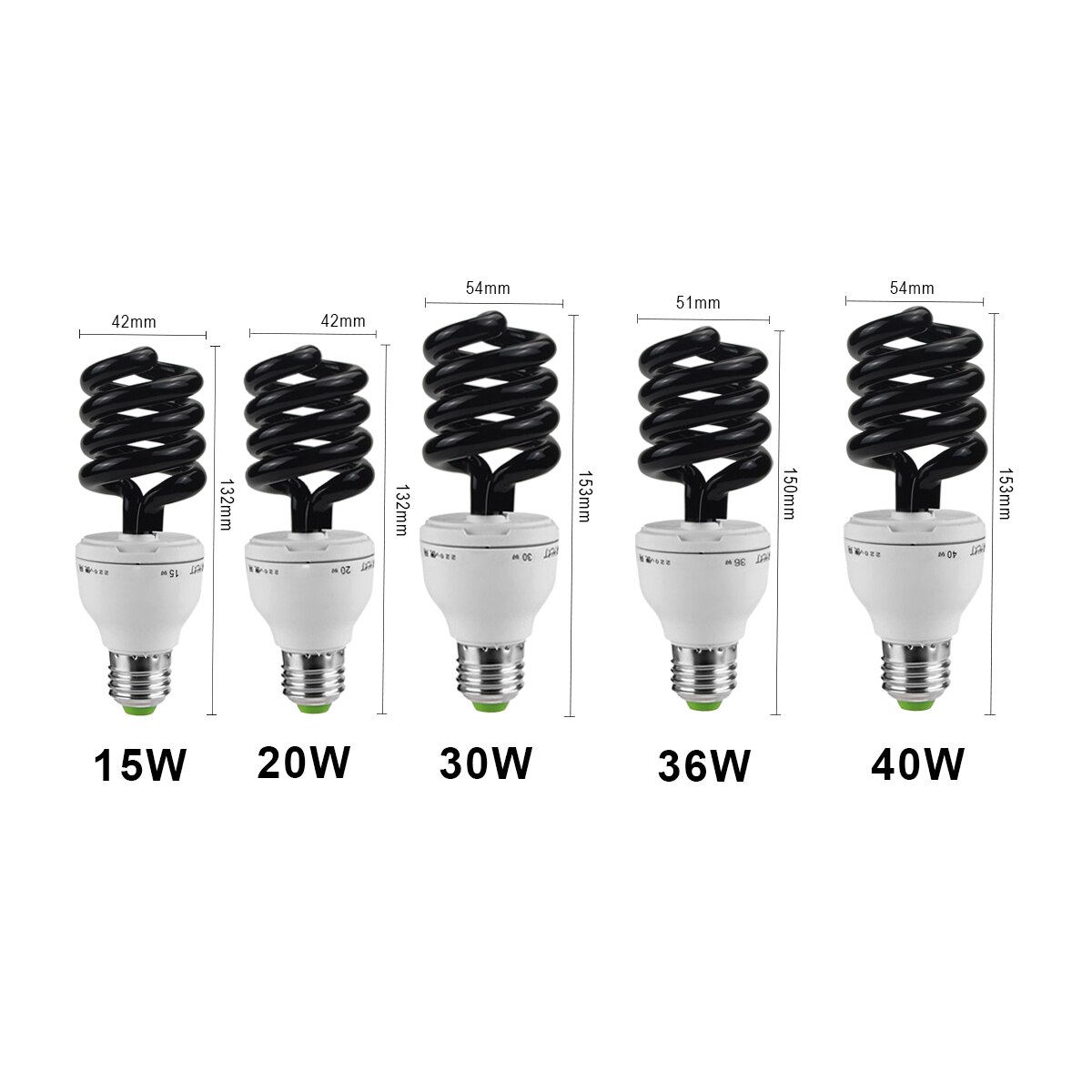 E27 Ultraviolet UV Lamp BLB Black Light Blue Bulb Fluorescent Detection Lamp Black Light Trap 220V Violet Lure Lamp Decoration