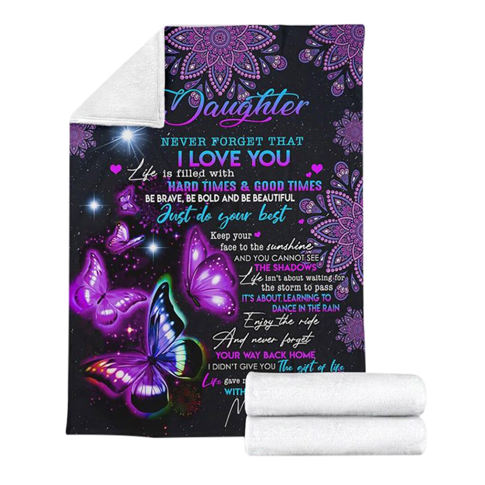 Fleece deken voor mijn dochter ik hou van je flanellen deken digitaal bedrukt brief envelop vierkante deken clh@ 8: G