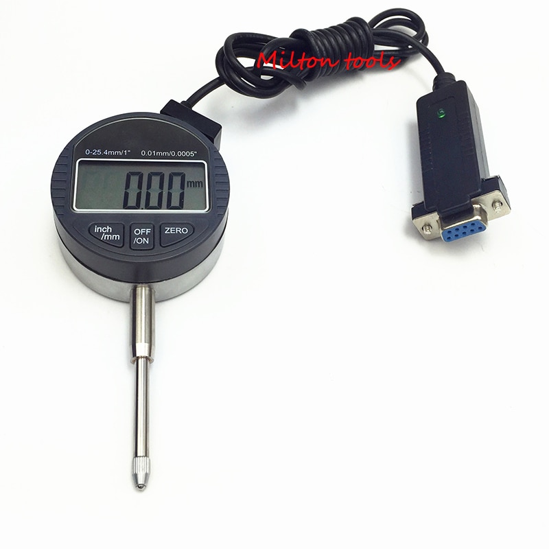 12.7mm 25.4mm 0.001mm Micron electronic indicator digital dial indicator with output datalink with RS232 (9holes) data output