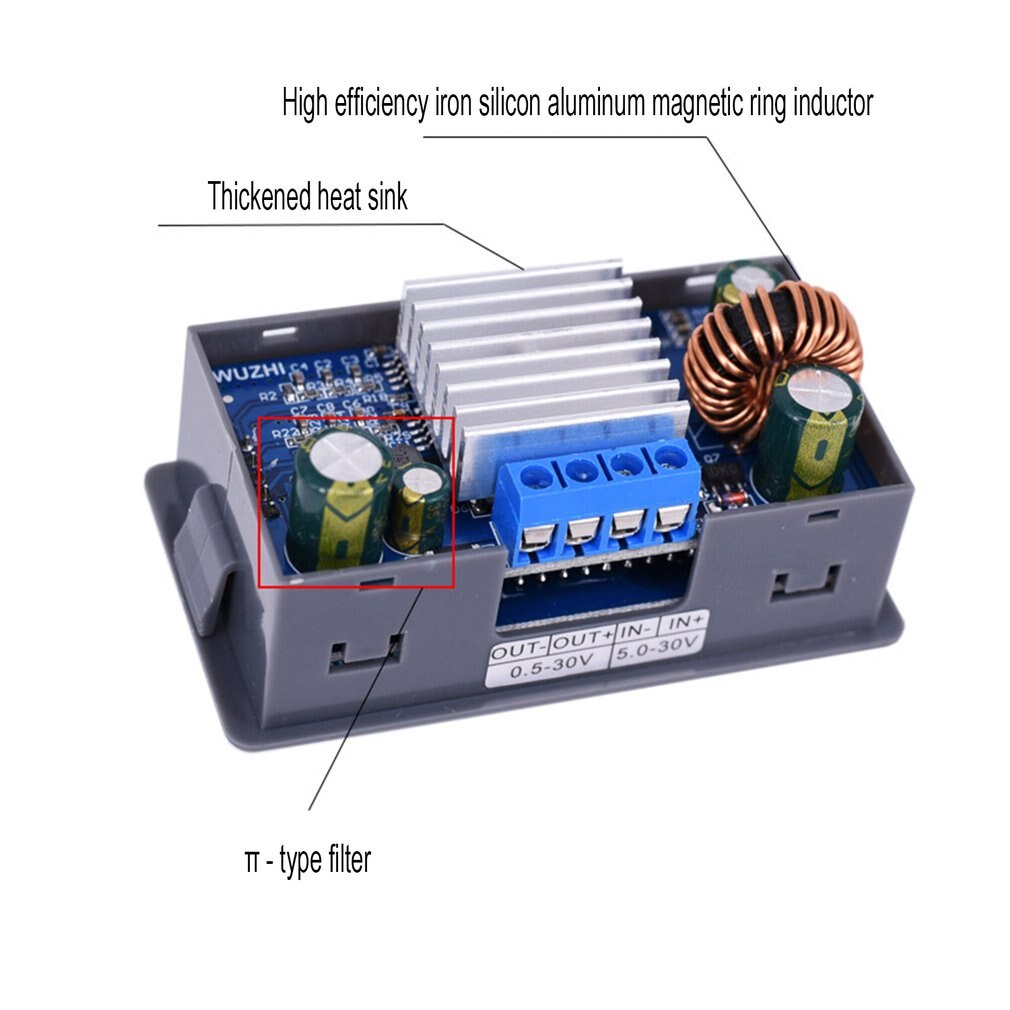 DC-DC Buck Boost Converter CC CV 0.5-30V 4A 5V 6V 12V 24V Power Module Adjustable Regulated Laboratory Power Supply