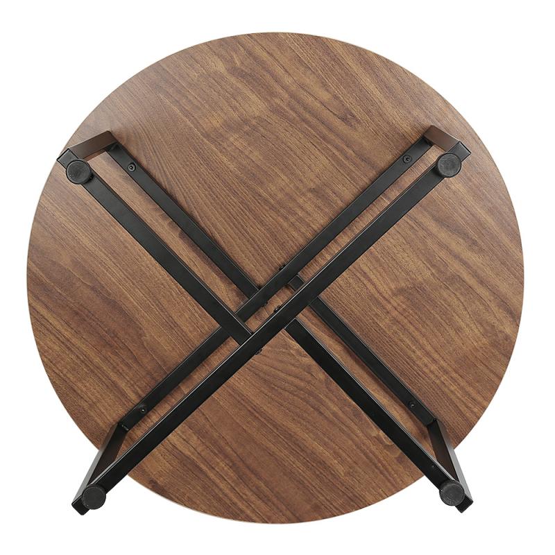 Round Nordic Wood Coffee Table Bed Sofa Side Table Tea Fruit Snack Service Plate Tray Small Desk Living Room Furniture