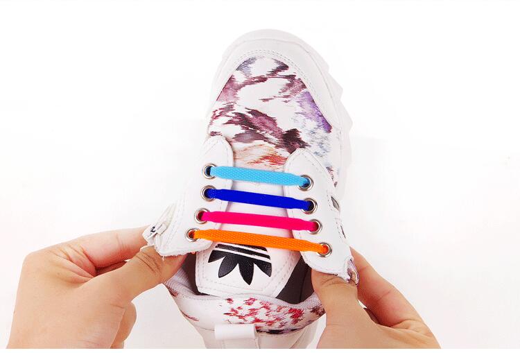 Cordones elásticos de silicona para niños, para primeros pasos, para zapatillas de deporte, impermeables, 1 juego/12 Uds.
