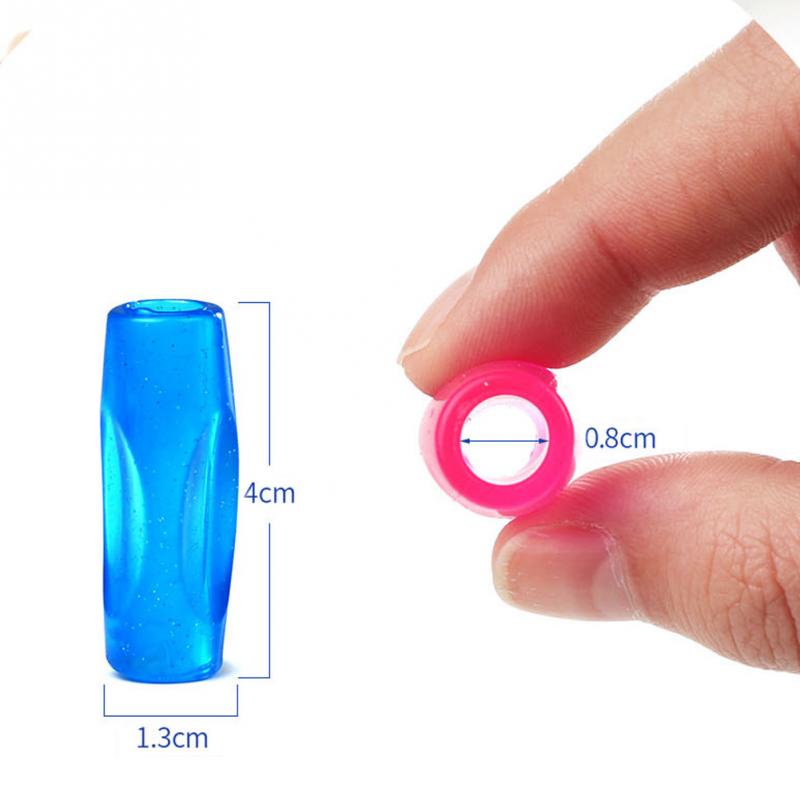4Pcs Cilinder Vorm Pencial Grip Passen Kinderen Gebaar Siliconen Zacht Potlood Pen Student Grip Handschrift Tool