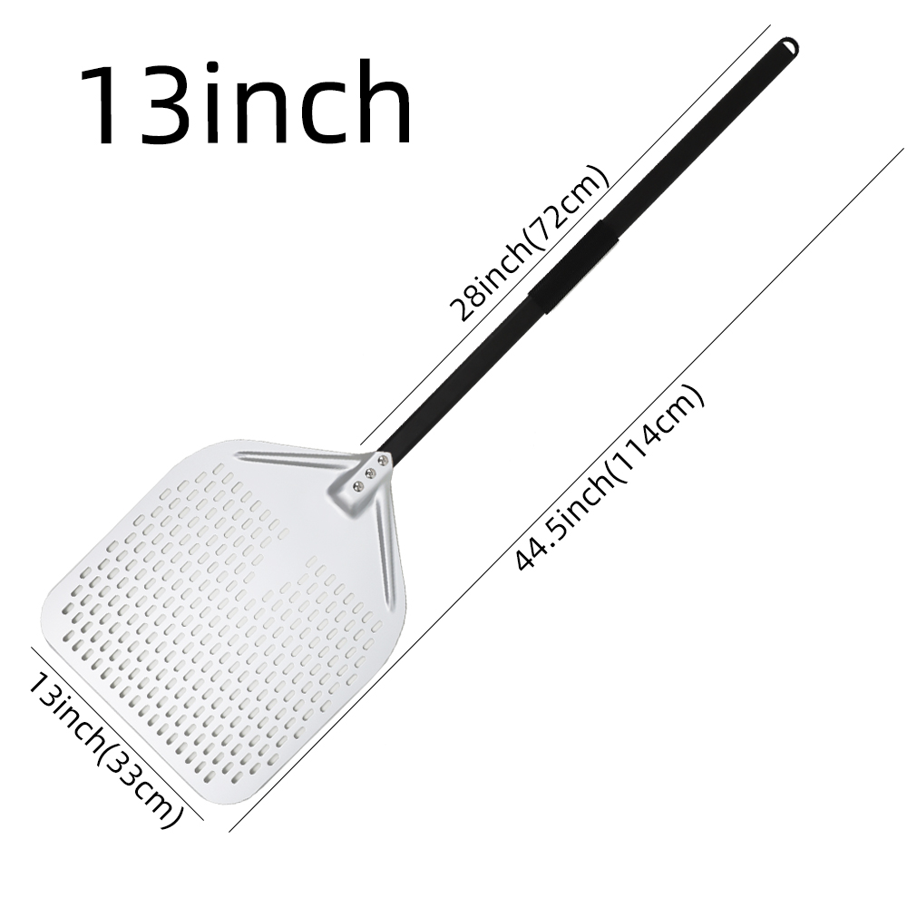 13 14 Inch Long Handle Pizza Peel Paddle Adjustable Turning Shovel Baking Tools Kitchen Utensils Nonstick Pizza Turner for Oven: VIOLET/紫罗兰