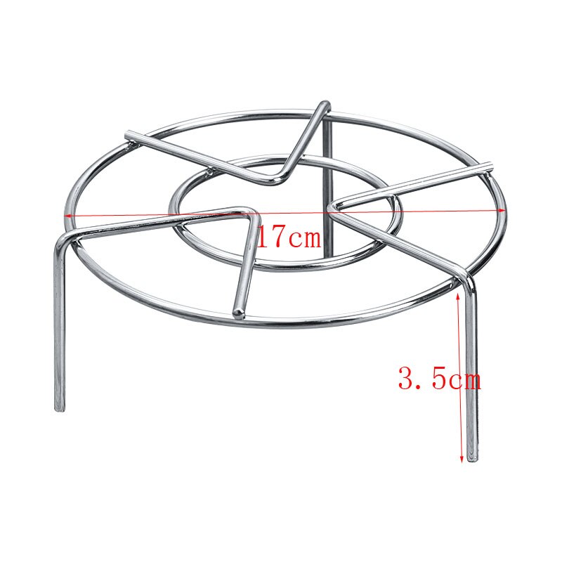 Stainless Steel Steamer Rack Multi-Purpose Steam Tray Stock Pot Steaming Tray Stand Kitchen Cookware rice cooker steaming rack: 17xH3.5cm