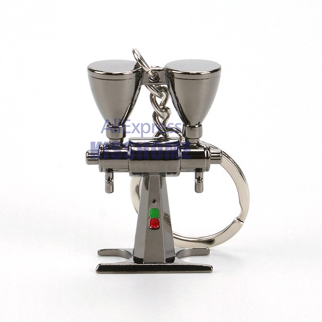 Barista Koffie Tamper Sleutelhanger - Espresso Accessoires - Draagbare Koffie - Metalen Handvat: Goud