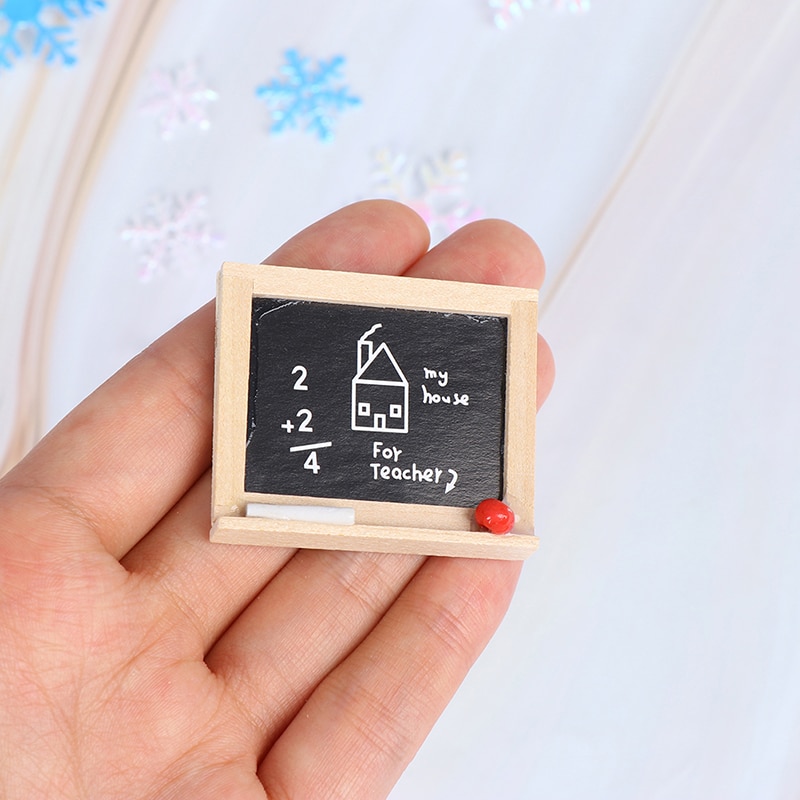 1pc DIY 1:12 Accessories Children's Room Accessories Small Blackboard Mini Chalkboard Model Doll House Miniatures